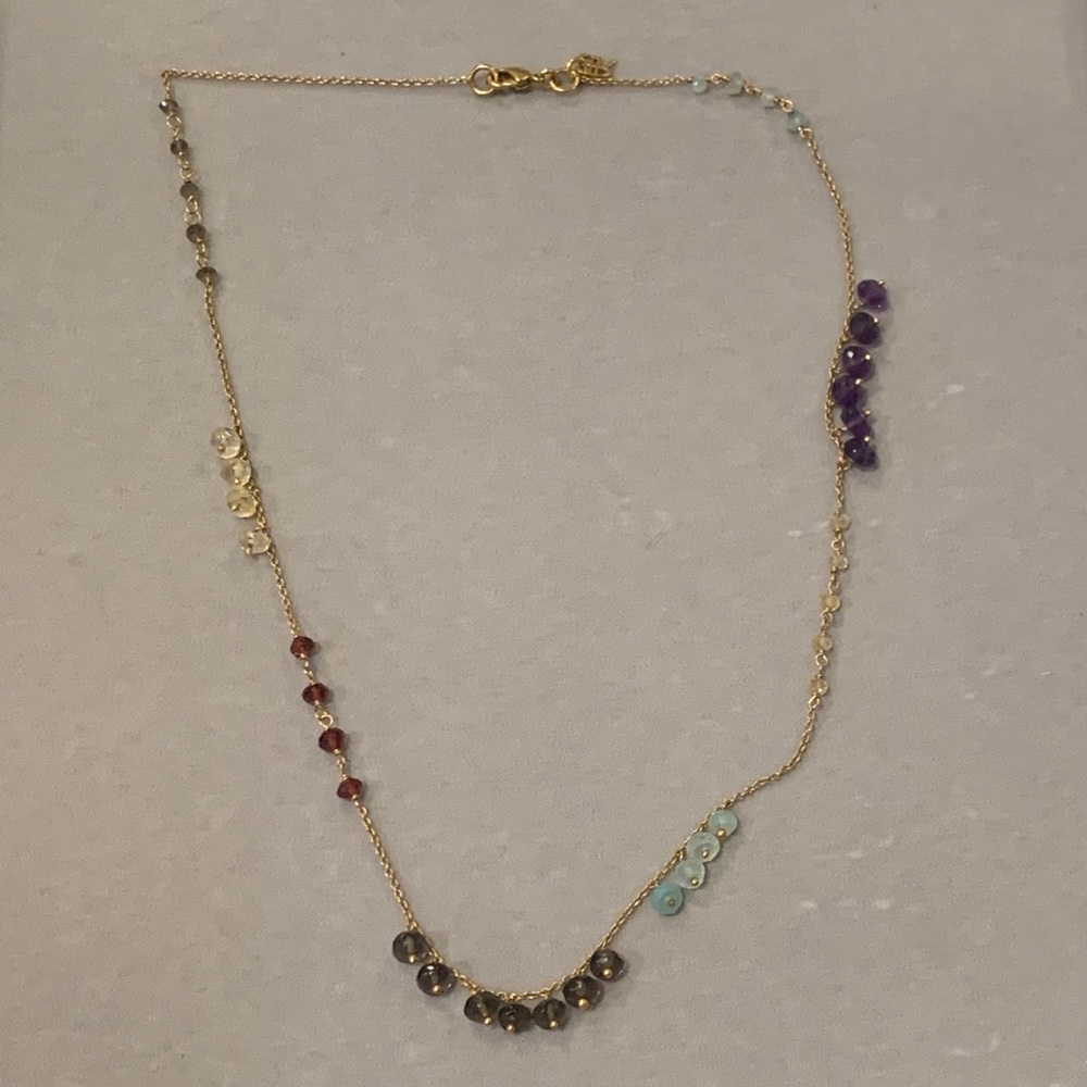 Beautiful colorful crystals beaded necklace